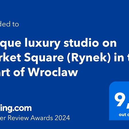 Unique Luxury Studio On Market Square Appartement Wrocław Buitenkant foto
